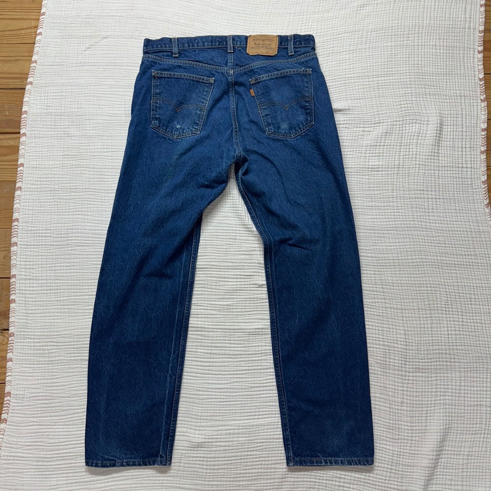 VTG 80s Levi's 505 Orange Tab Bootcut Jeans Mens tagged 38x32 measure 37x31 USA - Picture 6 of 10